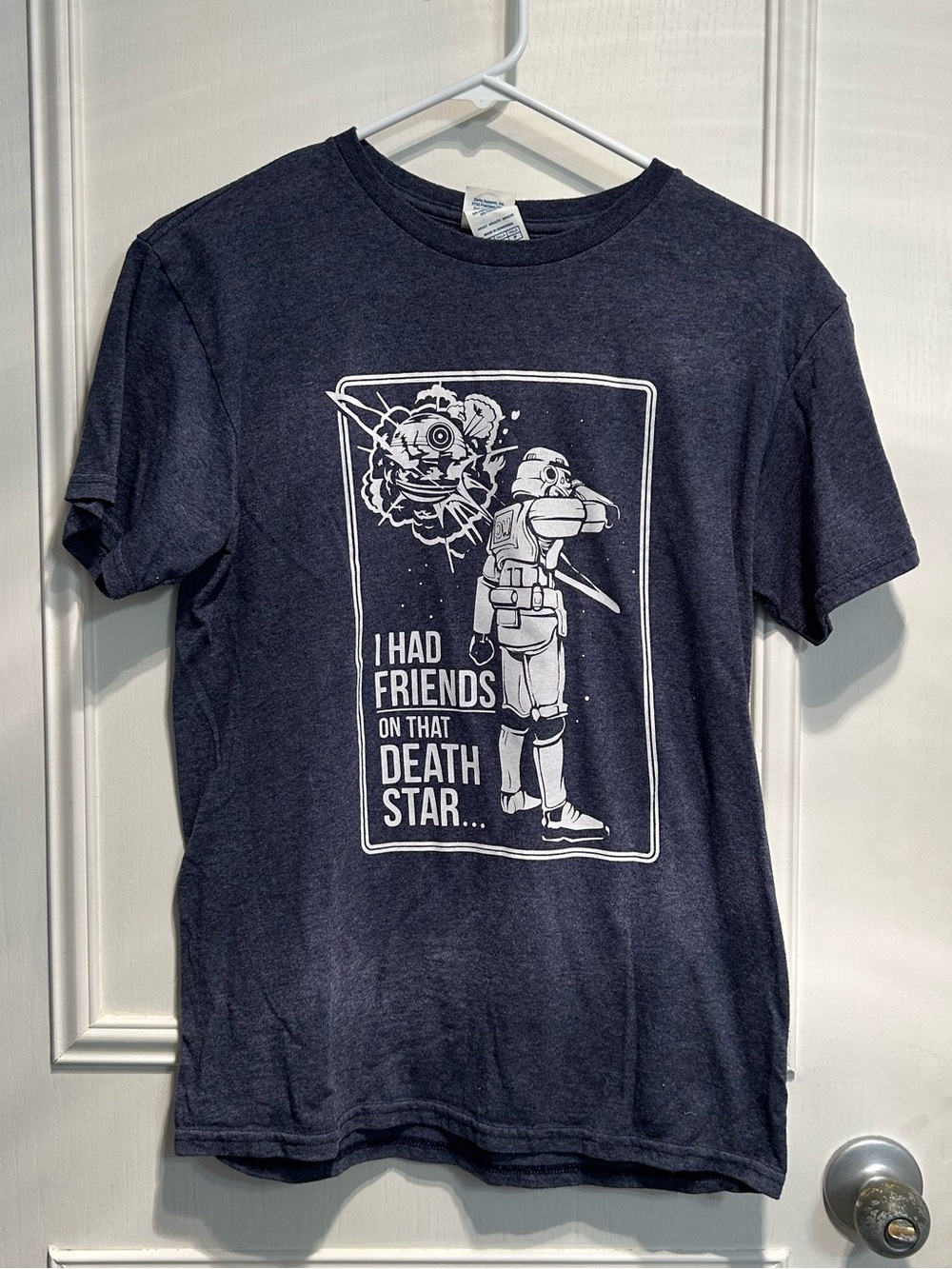 Star Wars Navy Blue Short Sleeve Graphic Tee with White Print